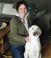 Véronique Hervé en compagnie de Cannelle